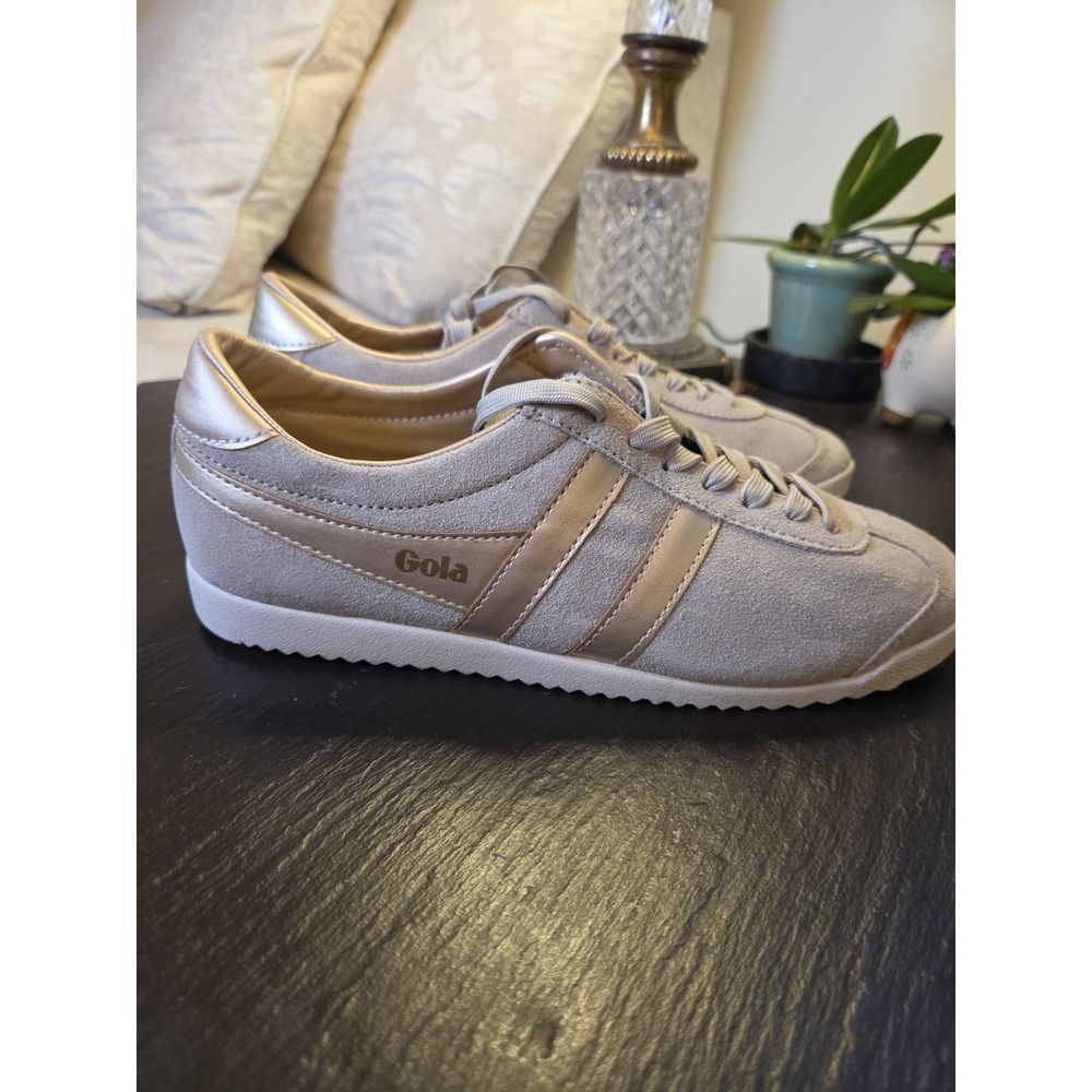 NEW! Gola Women's Bullet Pearl Trainers Suede Casual Sneakers Bone Size 7.5 $120 - Picture 4 of 14